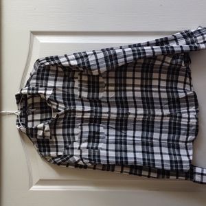 BKE Women's Flannel Blouse, Plaid Soft Cotton